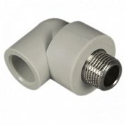 Угол 90° комб. 20 х 3/4" (НР) полипропилен PP-R FV-PLAST серый