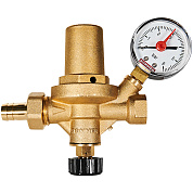 Клапан подпиточный 1/2" ВН ROMMER с манометром, латунь (RVS-0050-101515)