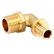 Угол переходной 20 х 1/2" НР аксиальный для труб PE-X UNI-FITT OPTIMAL, латунь (745G7201)