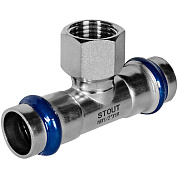 Тройник под пресс переходной 18 х 1/2" (ВР), из нержавеющей стали STOUT (SSS-2015-001812)