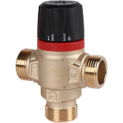 Термостатический смесительный клапан ROMMER 3/4" (НР) 20-43°С KV 1,6 (боковое смешивание)