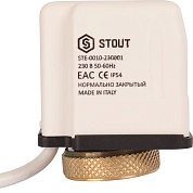 Термоэлектрический привод STOUT нормально-закрытый 24В M30x1.5
