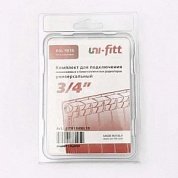 Комплект для подключения радиатора UNI-FITT 1"х3/4" RAL9016