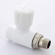 Кран для радиатора 20 х 1/2" (НР) прямой с разъемным соединением PRO AQUA полипропиленовый PP-R