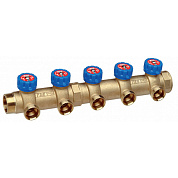 Регулирующий коллектор FAR 1 1/4" (НР - ВР) c 4-мя отводами М33х1,5 (межосев. 70 мм)
