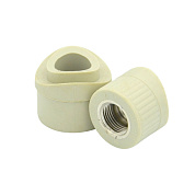 Вварное седло комбинированное 50 х 1/2" (ВР) ПП (PP-R100) серый HEISSKRAFT