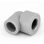 Колено комбинированное 90° 25 х 1/2" (ВР) ПП (PP-R100) серый HEISSKRAFT 