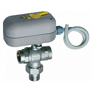 Кран сгон ВНВ 1/2" ZonaFAR 3-ход L с сервоприводом 24V 8 сек с ручной разблокировкой