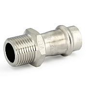 Муфта под пресс 22 х 1" (НР) UNI-FITT из нержавейки