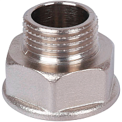 Переходник резьбовой 3/4" x 1/2" ВН под ключ, никель STOUT