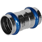 Муфта равнопроходная под пресс 28 мм, из нержавеющей стали STOUT (SSS-2017-000028)