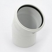 Отвод канализационный 15° RAUPIANO PLUS d=110 мм белый