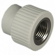 Муфта (переходник) 16 х 1/2" (ВР) полипропилен PP-R FV-PLAST серый