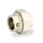 Американка 1/2" (ВР) с плоской прокладкой, никель UNI-FITT OPTIMAL (654N2001)