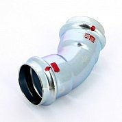 Угол пресс 45°42 оцинкованная сталь Prestabo VIEGA Диаметр - 42 мм.
