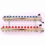 Коллектор 1" x М24 х 19 на 12 выходов EMMETI TOPWAY с расходомерами и вентилями
