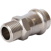 Переходник прессовой 22 x 1/2" (НР) из нержавеющей стали ROMMER