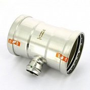 Тройник пресс 108x42x108 нержавеющая сталь Sanpress Inox VIEGA Диаметр - 108 мм.