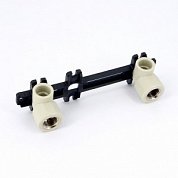 Водорозетка двойная на планке комб. 20 х 1/2" (ВР) PP-R FV-PLAST серый