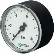 Манометр аксиальный 50 мм 1/4" 10 бар STOUT