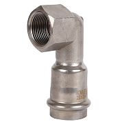Угол 90° переходной под пресс 28 x 3/4" (ВР) из нержавеющей стали ROMMER