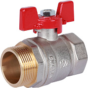 Кран шаровый ROMMER 1"1/4 ВН - полный проход, бабочка 