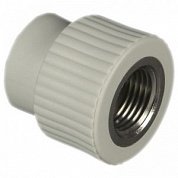 Муфта (переходник) 20 х 3/4" (ВР) полипропилен PP-R FV-PLAST серый