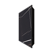 Панель отопительная 60 х 60 BLACK STONE SCT, черный гранит / черный корпус, STOUT (SCT-00BB-006060)