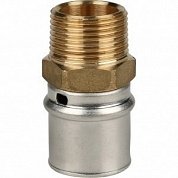 Муфта переходная под пресс 26 x 3/4" (НР) STOUT для МП труб