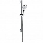 Душевой гарнитур HansGrohe HG Crometta 1jeti со штангой 65 см белый/хром