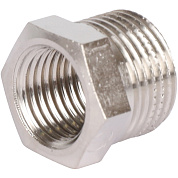 Футорка редукционная НВ 3/8" х 1/4" STOUT, латунь - никель (260044N030200B)