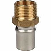 Муфта переходная под пресс 20 x 3/4" (НР) STOUT для МП труб