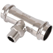 Тройник переходной под пресс 28 x 1/2" (НР) из нержавеющей стали ROMMER