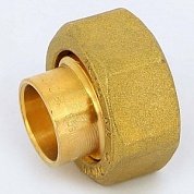Муфта 15 x 3/4" с накидной гайкой ВР плоская прокладка VIEGA пайка Американка