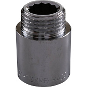 Удлинитель резьбовой 1/2" x 25 мм НР-ВР хромированный TIEMME