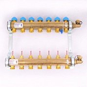 Коллектор для теплого пола WATTS HKV/T 1"x3/4" ЕК на 7 выходов с расходомером