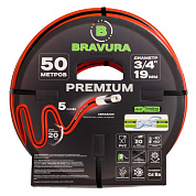 Шланг садовый Bravura 5, 3/4" (d = 19 мм) 50 м., красный, стенка 3 мм. 202050