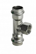 Тройник пресс-Н 42х1/2"х42 нержавеющая сталь Sanpress Inox VIEGA Диаметр - 42 мм.