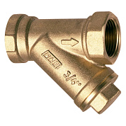 Фильтр-грязевик FAR косой 3/4'' 300 мкм для грубой очистки (корпус латунь) 