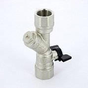 Кран шаровый BUGATTI INDIANA 3/4" бабочка с фильтром стандартный проход с накидной гайкой