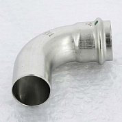 Угол-вставка пресс 42 нержавеющая сталь Sanpress Inox VIEGA Диаметр - 42 мм.