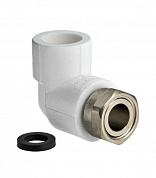 Угольник переходной 90° 25 х 3/4" накидная гайка (ВР) PP-R VALTEC белый