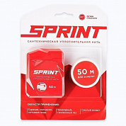 Сантехническая уплотнительная нить SPRINT бокс+катушка 2х50м (в блистере) СантехМастерГель