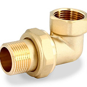 Американка угловая 3/4" (ВН) с плоской прокладкой, латунь UNI-FITT OPTIMAL (652G3001)