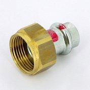 Американка пресс-В 18x1/2" с плоской прокладкой нелегир. сталь Prestabo VIEGA Диаметр - 18 мм.