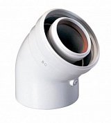 Отвод 45° коаксиальный, 60 х 100 мм, для дымохода BAXI KHG71410161 KHG71410161