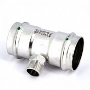 Тройник пресс-Н 54х3/4"х54 нержавеющая сталь Sanpress Inox VIEGA Диаметр - 54 мм.