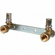 Водорозетка под пресс 20 х 1/2" на монтажной планке STOUT для МП труб