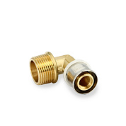 Угол (НР) 26 х 1" под пресс для МП труб, латунь UNI-FITT OPTIMAL (705G8401)