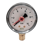 Манометр радиальный 50 мм 1/4" 10 бар FAR